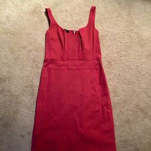 Narcisco Rodriguez red sheath dress. Size 4.